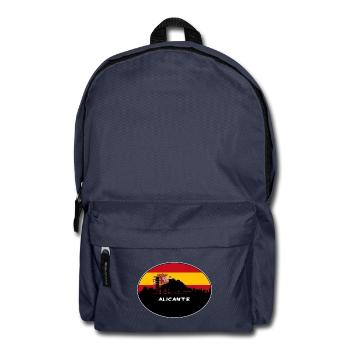 Alicante Spanien Flagge Skyline Silhouette Reisen - Rucksack - Navy - Vorne