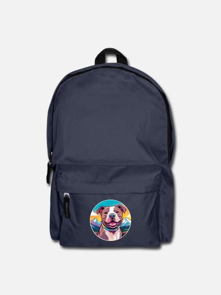 Staffordshire Bullterrier Hunderasse Karikatur Kawai - Rucksack - Navy