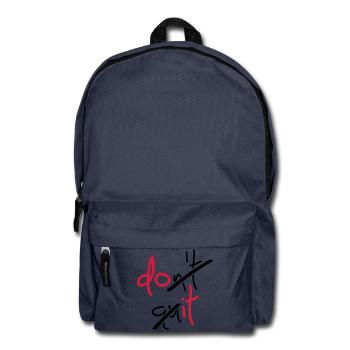 Slogan don't quit, do it - Don't stop, do it - Rucksack - Navy - Vorne
