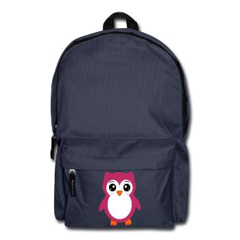 Eule, Rosa Eule - Rucksack - Navy - Vorne