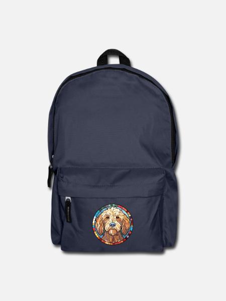 Labradoodle Hunderasse Aquarell Illustration - Rucksack - Navy