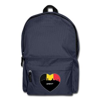 Flaggen-Skyline-Reise-Andenken Gents Belgien - Rucksack - Navy - Vorne