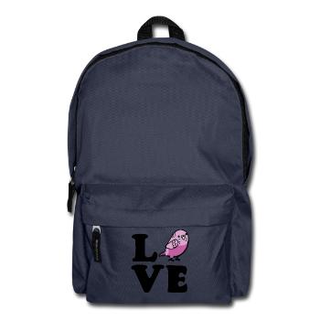 Love Wellensittich - Rucksack - Navy - Vorne