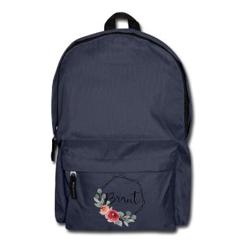 Braut - Hexagon Vintage Blumen - Rucksack - Navy - Vorne