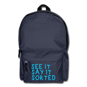 SEE IT SAY IT SORTED - Rucksack - Navy - Vorne