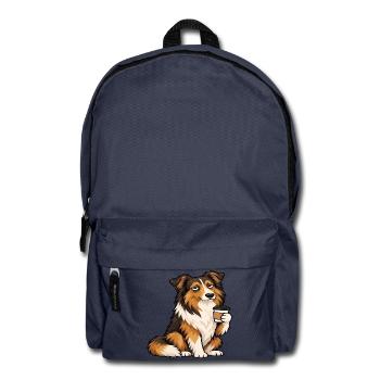 Collie Colliebesitzer Collieliebhaber Colliehalter - Rucksack - Navy - Vorne