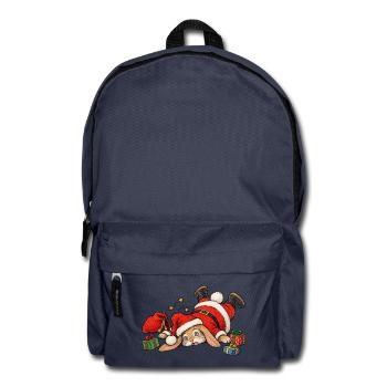 Lustiger gefallener Hase Winter-Paket-Hasen-Humor - Rucksack - Navy - Vorne