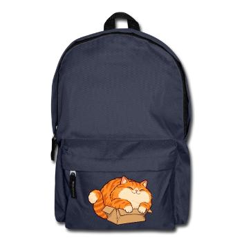 Katzenfreude im Karton - Rucksack - Navy - Vorne
