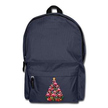 Flamingo Weihnachtsbaum - Rucksack - Navy - Vorne