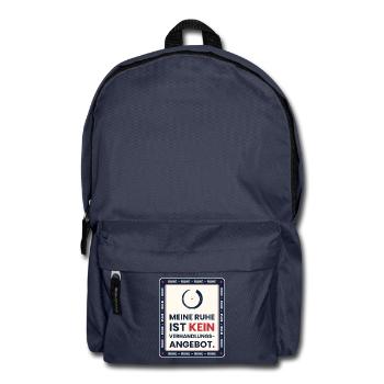 RUHE IST KEIN VERHANDLUNGSANGEBOT - Rucksack - Navy - Vorne