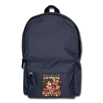 O du fröhliche. O du fünfte Portion. - Rucksack - Navy - Vorne
