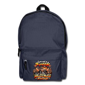 Ich bin kein Freak beim Heavy Metal Festival - Rucksack - Navy - Vorne