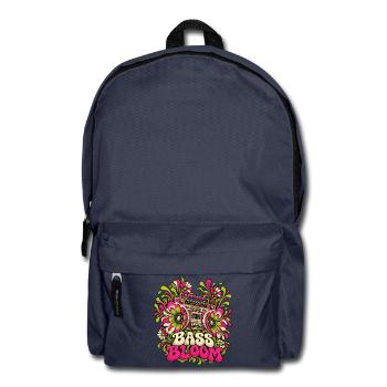 Bass Bloom Neon-Blüten Boombox - Rucksack - Navy - Vorne