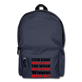 Never Start Never Finish Never Quit - Rucksack - Navy - Vorne