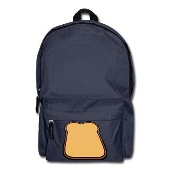 Toastbrot Cartoon Illustration - Rucksack - Navy - Vorne