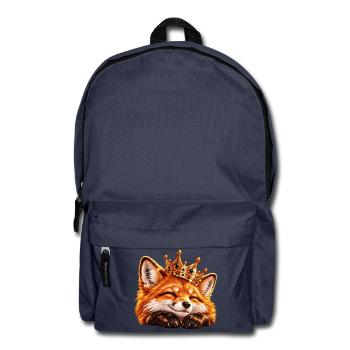 Königlicher Fuchs mit Krone - Rucksack - Navy - Vorne