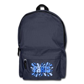 Paris Blue Bubbles Pop Art - Rucksack - Navy - Vorne