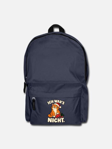 Ich war’s nicht – Lustige Weihnachtskatze - Rucksack - Navy