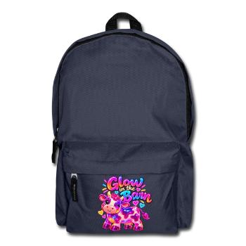 Glow in the Barn – Kawaii Gummy Cow - Rucksack - Navy - Vorne