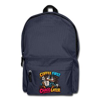 Erst Kaffee, dann Chaos - Rucksack - Navy - Vorne