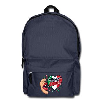 Mein Akzent? Ein bisschen Amore. - Rucksack - Navy - Vorne