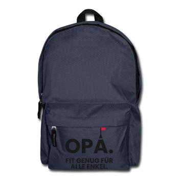 Fitter Opa am Berg für alle Enkel - Rucksack - Navy - Vorne