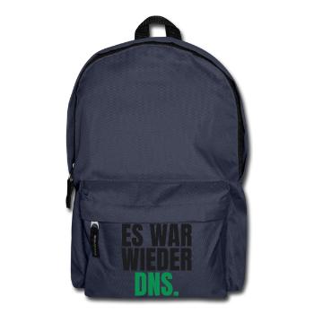 Es war wieder DNS - Rucksack - Navy - Vorne