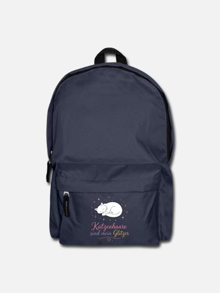 Katzenhaar Glitzer-Statement - Rucksack - Navy