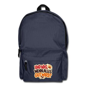 Alles wird gut – Mutmacher Spruch - Rucksack - Navy - Vorne