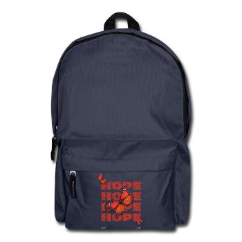 Hope Hoffnung Schmetterlinge Vintage Motiv - Rucksack - Navy - Vorne