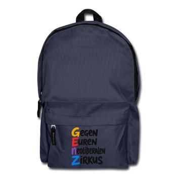 GenZ – Gegen Euren Neoliberalen Zirkus - Rucksack - Navy - Vorne