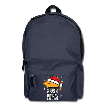 Gelfrisur Und Polohemd BWL Student Weihnachten - Rucksack - Navy - Vorne