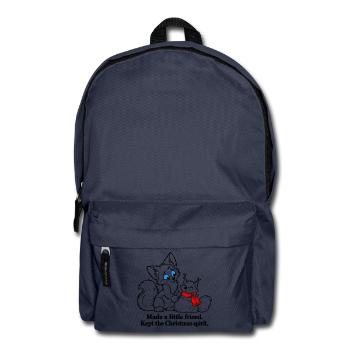 Christmas Fox macht einen kleinen Schneefreund - Rucksack - Navy - Vorne