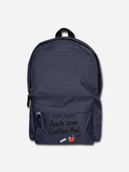 Lehrkraft, Erklär ich gern – Fünften Mal - Rucksack - Navy