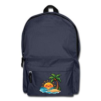 Tropischer Sonnenuntergang mit Palme - Rucksack - Navy - Vorne