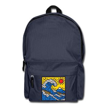 Bright Wave Sunrise mit Fuji Peak - Rucksack - Navy - Vorne