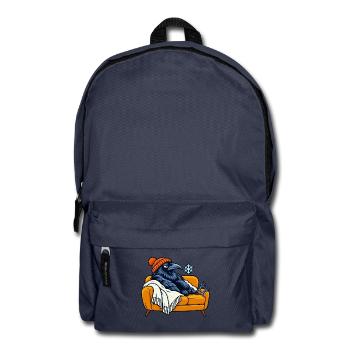Rabe auf Cozy Couch - Rucksack - Navy - Vorne