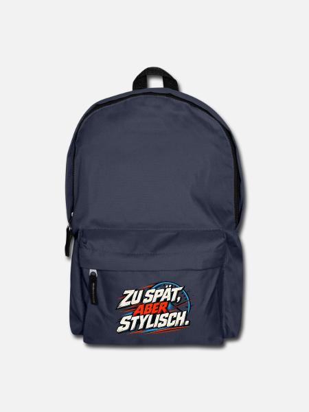 Zu spät, aber stylisch - Rucksack - Navy