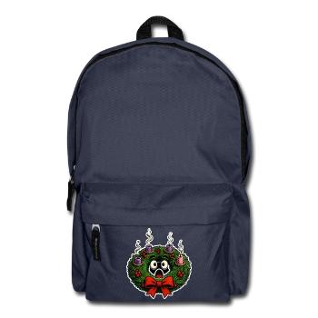 Adventskranz Kerzen Abgebrannt Weihnachten Shirt - Rucksack - Navy - Vorne
