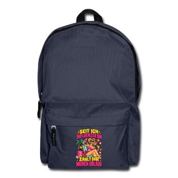 Influencer-Urlaub zahlt ihr - Rucksack - Navy - Vorne
