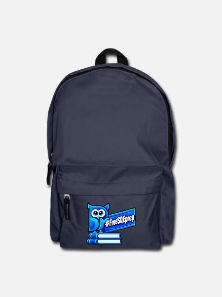 Glossy_Blue_Owl_-FreeSQEprep_Emblem - Rucksack - Navy