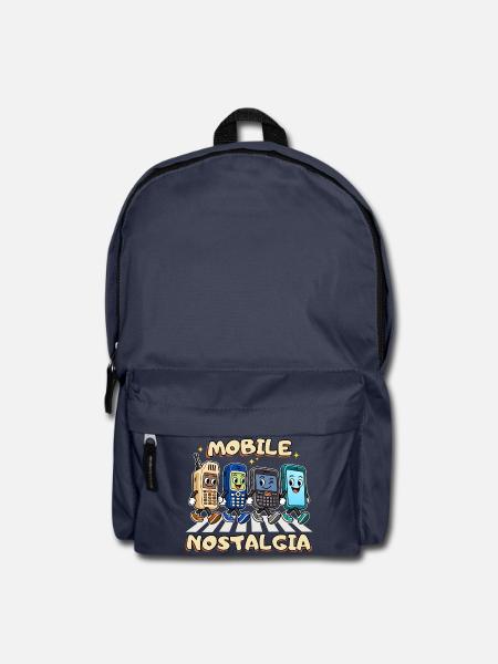 Mobile Nostalgia: Retro-Handy-Parade - Rucksack - Navy