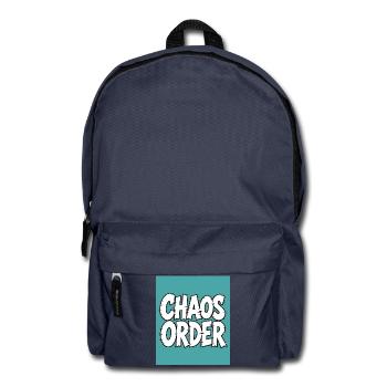 Chaos Order: Comic-Typografie - Rucksack - Navy - Vorne