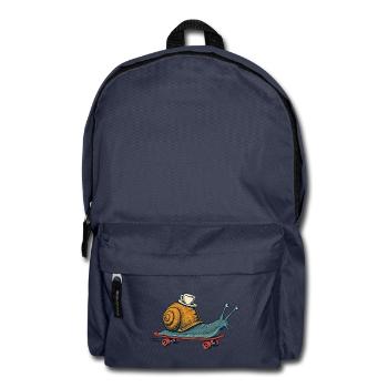 Skate-Schnecke mit Espresso - Rucksack - Navy - Vorne