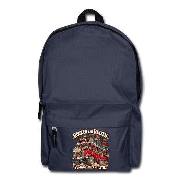 Rocker auf Reisen - Planlos aber mit Stil - Rucksack - Navy - Vorne