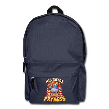 Taube auf Pommes Thron mit His Royal Fryness - Rucksack - Navy - Vorne