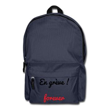 STREIK. DEMONSTRATION. ARBEIT. HUMOR. LUSTIG. - Rucksack - Navy - Vorne