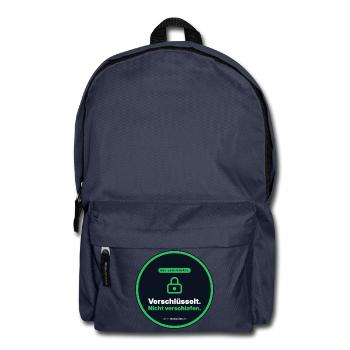 Verschlüsselt. Nicht verschlafen. SSL Nerd - Rucksack - Navy - Vorne