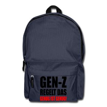 gen z regelt das - Rucksack - Navy - Vorne