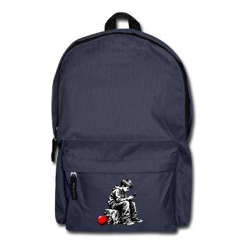 Schwarzweiß Jugend am Handy - Rucksack - Navy - Vorne